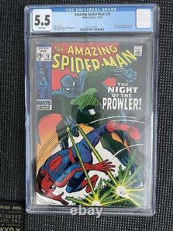 Amazing Spider-man #78 Cgc 5.5 1969 Stan Lee, John Romita, 1st & Origin Prowler