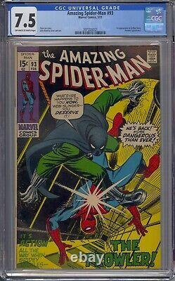 Amazing Spider-man #93 Cgc 7.5 1st Arthur Stacy Stan Lee Story John Romita