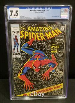 Amazing Spiderman 100 Cgc 7.5 9/71 100th Anniversary Issue Stan Lee Ff Romita