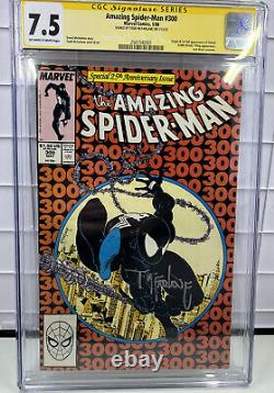 Amazing Spiderman #300 CGC 7.5 SS Signed Todd Mcfarlane 1988 1st Venom