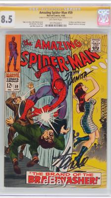Amazing Spiderman 59 Cgc 8.5 Ss Signed By Stan Lee & John Romita! Hot Copy