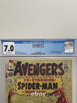 Avengers #11 CGC 7.0 Kang 2nd Appearance Early Spider-Man Crossover Marvel 1964