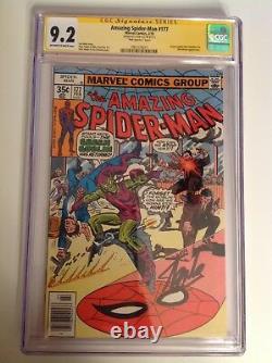 CGC 9.2 SS Amazing Spider-Man #177 signed Stan Lee Mark Jewelers insert