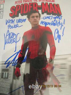 CGC 9.8 Peter Parker Spectacular Spider-man #1 Signed Stan Lee Tom Holland +2