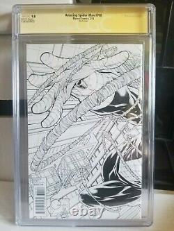 Cgc Ss 9.8 Amazing Spider-man #700 White Pages Stan Lee Sketch Var. Gold Sign