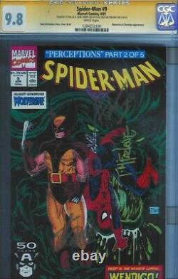 Cgc Ss 9.8 Spider-man #9 1991 Signed Stan Lee & Todd Mcfarlane & Herb Trimpe
