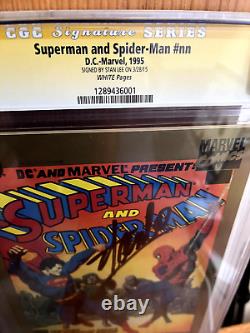 DC and Marvel comics Crossover Superman and Spiderman CGC SS STAN LEE Auto