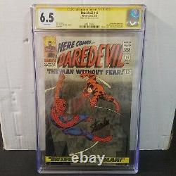Daredevil #16 Cgc 6.5 Ss Signed Stan Lee Spider-man Crossover White Pages