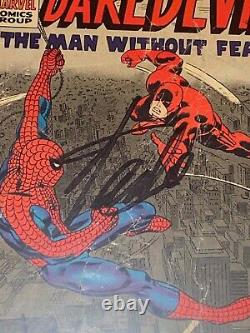 Daredevil #16 Signed by Stan Lee 1st John Romita Sr Spider-Man art ever. CGC 1.5