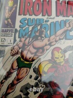 Iron Man And Sub-mariner #1 1968 Cgc 7.5 Ss Stan Lee Super Nice Signed Key