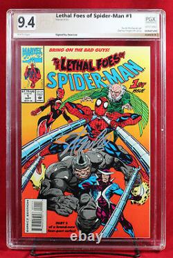 LETHAL FOES OF SPIDERMAN #1 PGX 9.4 NM Near Mint signed by STAN LEE! +CGC