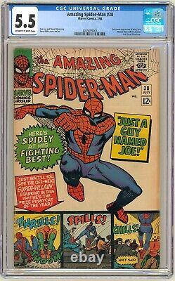 Marvel AMAZING SPIDER-MAN (1966) #38 2nd MARY JANE Cameo STAN LEE +DITKO CGC 5.5