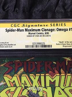 Marvel Comics 1995 Spider-Man Maximum Clonage Omega #1 CGC 9.8 Stan Lee SIGNED