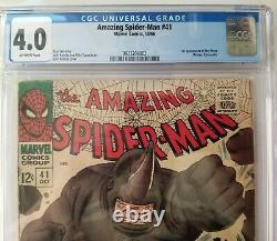Marvel comics Stan Lee Amazing Spiderman 41 CGC 4.0 1st appearance of The Rhino