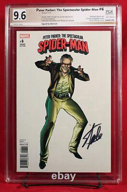 PETER PARKER SPEC SPIDER-MAN #6 PGX 9.6 NM+ Near Mint signed Stan Lee! +CGC