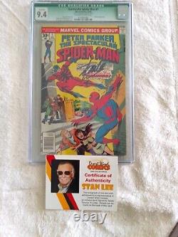 Peter Parker The Spectacular Spider-Man #1 Signed By Stan Lee CGC Graded 9.4