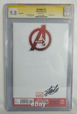 SS SIGNED By STAN LEE AVENGERS #1 CGC SS 9.8 NM BLANK Sketch VARIANT MOVIE