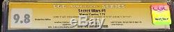 Secret Wars #1 CGC 9.8 4X SS Signed STAN LEE Zeck Beatty Ribic Variant #8 Homage