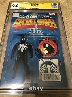 Secret Wars 1 CGC SS 9.8 Stan Lee Spider Man Venom Movie Figure Variant