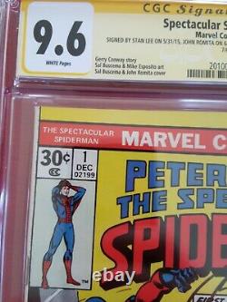 Spectacular Spider-Man #1 CGC 9.6 SS Stan Lee Romita SR Buscema Conway white pgs