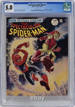 Spectacular Spider-man 2 Cgc 5.0 Stan Lee John Romita 1968
