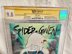 Spider-Gwen #1 CGC 9.8 3X SS STAN LEE JOHN ROMITA JASON LATOUR RECALLED VARIANT