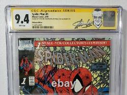 Spider-Man #1 CGC 9.4 SS (1990) Platinum Edition SIG by Stan LEE & McFarlane