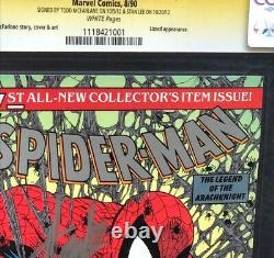 Spider-Man #1 PLATINUM EDITION CGC SS 9.8 SIGNED STAN LEE + MCFARLANE 1990