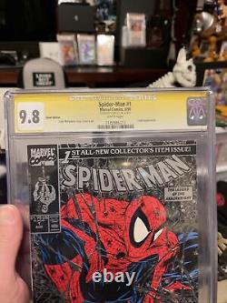 Spider-man #1 Cgc 9.8 Rare Silver Edition Signed Only By Stan Lee! Beautiful