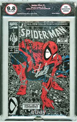 Spider-man 1 Silver Torment Egs 9.8 Ss 2x Signed Stan Lee Todd Mcfarlane Not Cgc