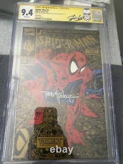 Spider-man 1 Torment Gold Variant Cgc 9.4 2x Ss Signed Stan Lee Todd Mcfarlane