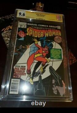 Spider-woman #1 Cgc 9.6 Ss Origin Signed Stan Lee! Spider-man Books