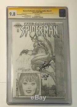 Stan Lee Signed Marvel Authentix Amazing Spider-man 1 Cgc Ss 9.8 Sketch Romita