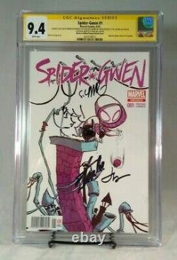 Stan Lee Signed SPIDER-GWEN # 1 2015 S. YOUNG VARIANT SS CGC 9.4 +4 more