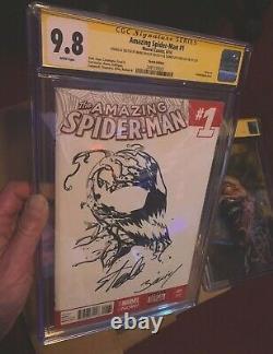Stan Lee Signed & Sketch Cgc 9.8 Amazing Spider-Man #1 Stan Lee & Mark Bagley