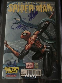 Superior Spider-man #1 CGC 9.8 Midtown Variant SIGNED by Stan Lee & J. Campbell
