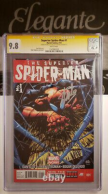 Superior Spiderman 1 CGC 9.8 SS Stan Lee Dan Slott Signed? Reg Cover