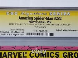 THE AMAZING SPIDERMAN #232 CGC 9.6 SS X3 STAN LEE ROMITA MILGROM Marvel Comics
