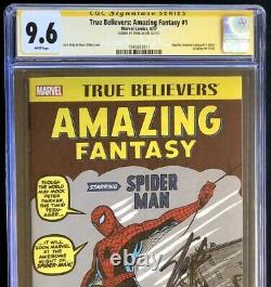 TRUE BELIEVERS AMAZING FANTASY 1 CGC SS 9.6 SIGNED by STAN LEE! #15 HOMAGE