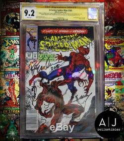 The Amazing Spider-Man #361 CGC 9.2 8x SIGNED! Stan Lee, Emberlin, Bagley, MORE