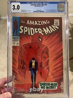 The Amazing Spider-Man #50/CGC Universal 3.0 OW-With1st Kingpin/Spidey Origin