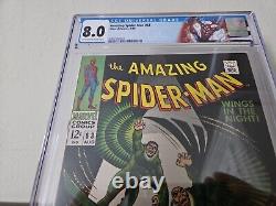 The Amazing Spider-Man #63 CGC 8.0 Wings In The Night Part 1. Stan Lee, Romita