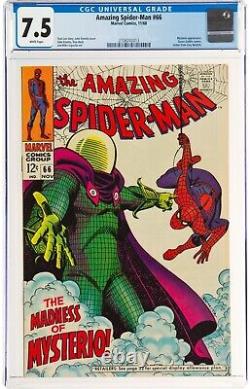 The Amazing Spider-Man #66 (Nov 1968, Marvel Comics) CGC 7.5 VF- Mysterio app