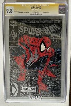 Todd McFarlanes Spider-Man 1 1990 Silver CGC 9.8 SS Signed Stan Lee NM Marvel