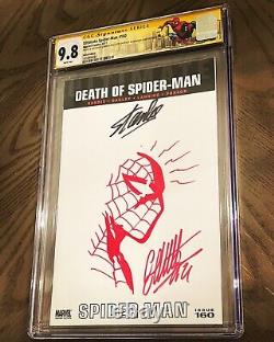 Ultimate Spider-man 160 Cgc 9.8 Ss Gabriele Dellotto Sketch & Signed By Stan Lee