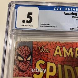 1963 Marvel Comics Amazing Spider-Man 4 CGC 0,5 1ère apparition de Sandman Silver Age, OW 	  <br/>
 
  <br/>(Note: 'OW' is not translated as it likely refers to the comic's page quality, which is a common grading term in the comic book industry)