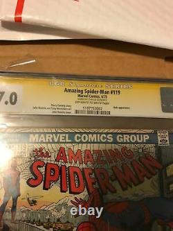 1973 Amazing Spider-man #119 Cgc 7.0 Ss Signé Par Stan Lee Spidey Vs The Hulk