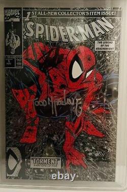 1990 Marvel Comics Spider-man 1 Argent Pgx 9,8 Stan Lee/mcfarlane Signé Cgc