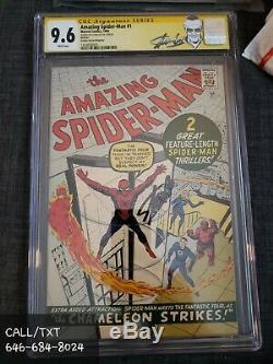 # 1 Spiderman Extraordinaire Cgc 9.6 1966 Golden Record Signé Stan Lee Nouveau Label Stan