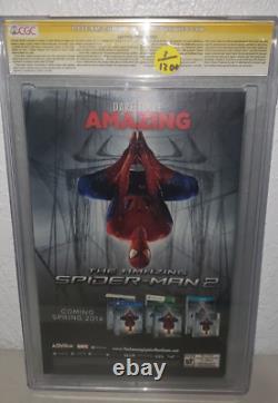 2x Signé Amazing Spiderman 1 CGC SS 9.8 (2014) Stan Lee +1 Couverture de croquis Opena